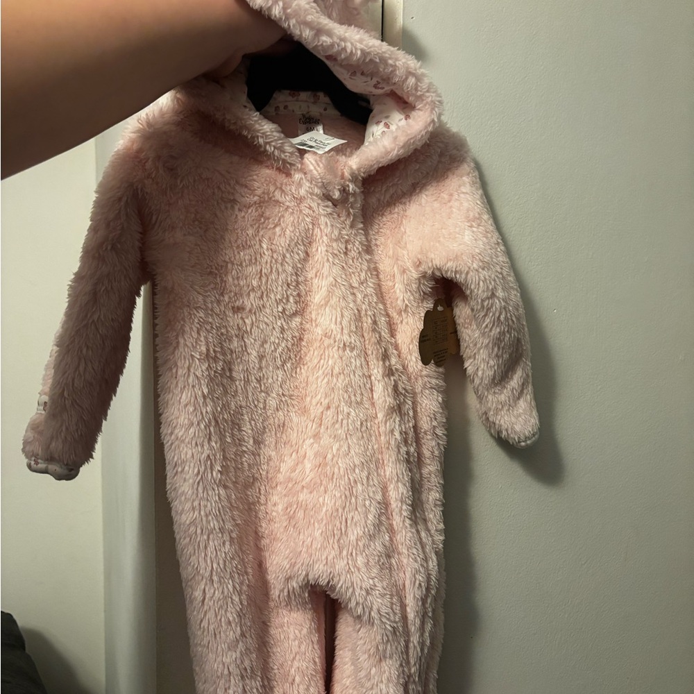 Baby Essentials Soft Pink Fleece Footie